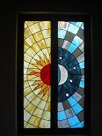 Sun and Moon Stained Glass Window